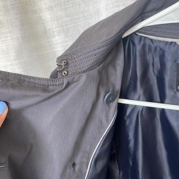 Banana Republic Slate Blue Trench Coat - Picture 4 of 10